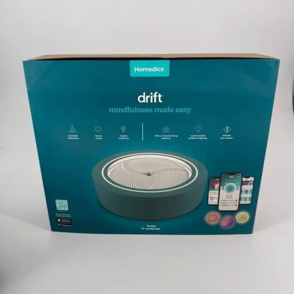 Homedics 11” Drift Sandscape, Compact Size, Zen Garden, Meditation Accessories,